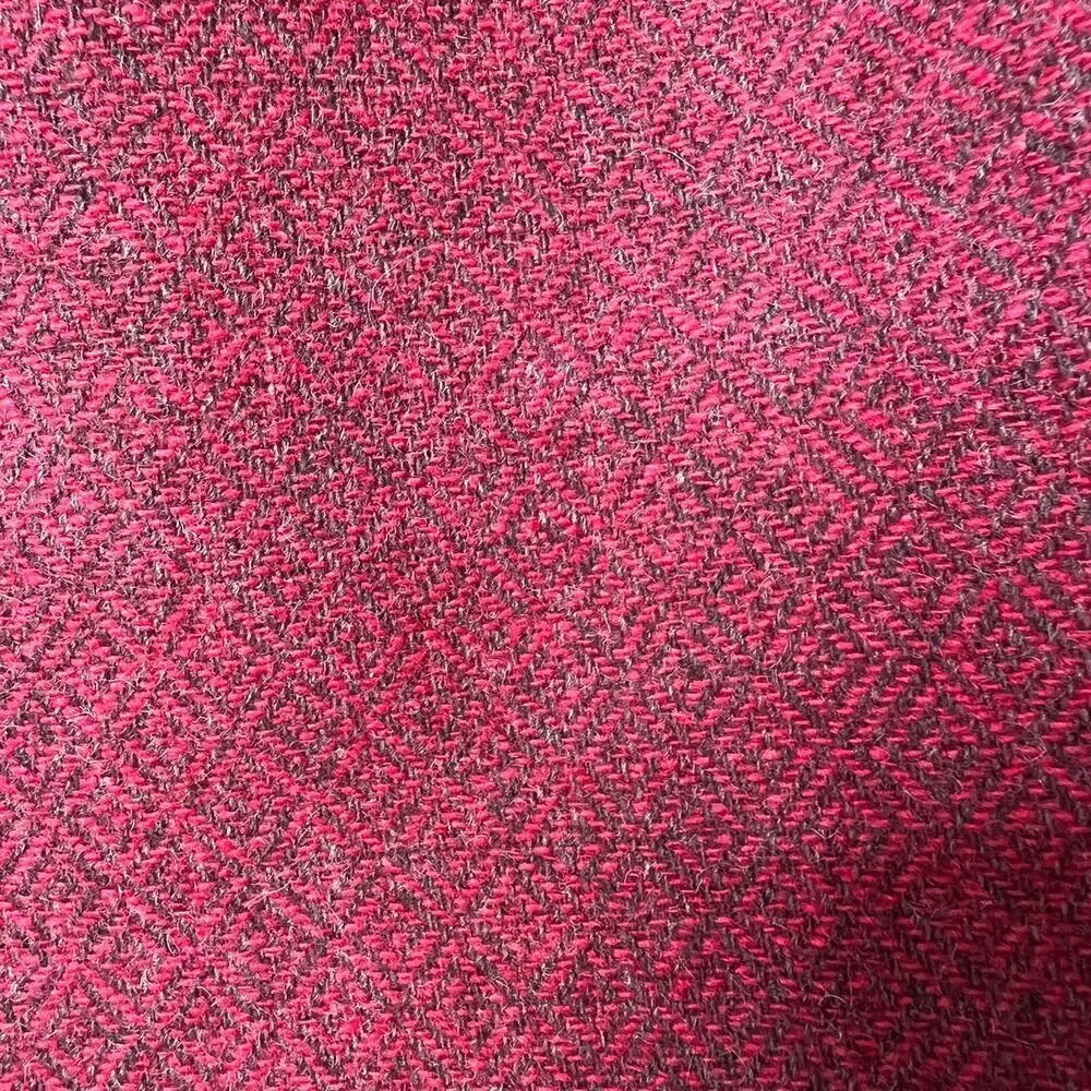 Harve Benard Skirt Womens Size 6 Vintage Red Burgundy Geometric 100% Wool